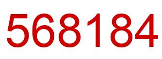 Number 568184 red image