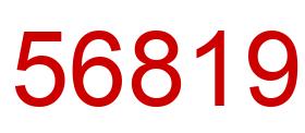 Número 56819 imagen rojo
