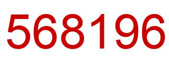 Number 568196 red image