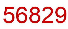Number 56829 red image