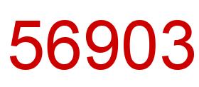 Number 56903 red image