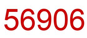 Number 56906 red image
