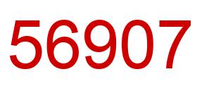 Number 56907 red image