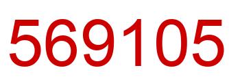 Number 569105 red image