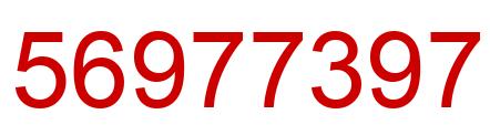 Number 56977397 red image