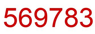Number 569783 red image