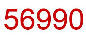 Number 56990 red image