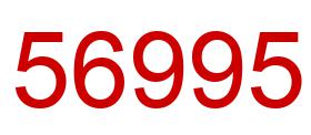 Number 56995 red image
