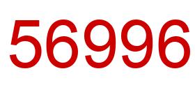 Number 56996 red image