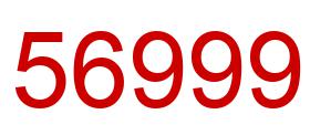 Number 56999 red image