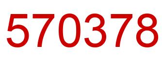 Number 570378 red image