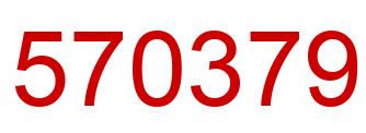 Number 570379 red image