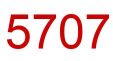Number 5707 red image