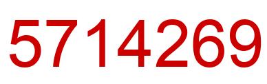 Number 5714269 red image