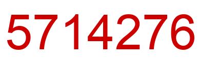 Number 5714276 red image