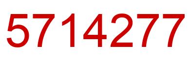 Number 5714277 red image