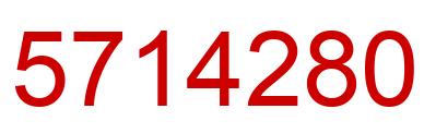 Number 5714280 red image