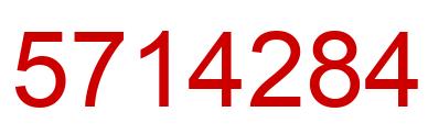 Number 5714284 red image