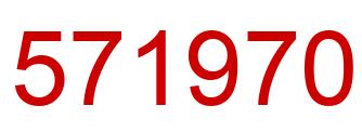 Number 571970 red image