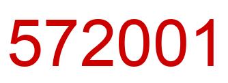 Número 572001 imagen rojo