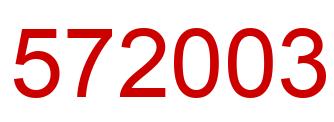 Número 572003 imagen rojo