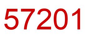 Number 57201 red image
