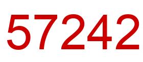 Número 57242 imagen rojo