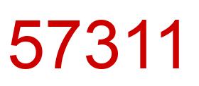 Number 57311 red image