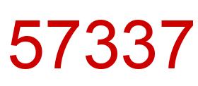 Número 57337 imagen rojo