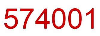 Number 574001 red image