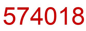Number 574018 red image