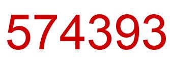 Number 574393 red image