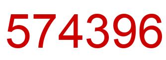 Number 574396 red image