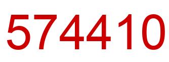 Number 574410 red image