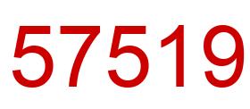 Number 57519 red image