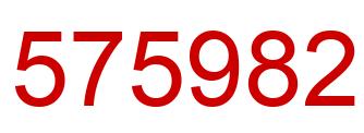 Número 575982 imagen rojo