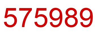 Número 575989 imagen rojo
