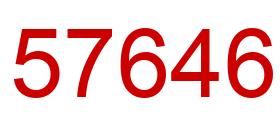 Número 57646 imagen rojo