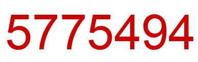 Número 5775494 imagen rojo