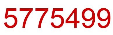 Number 5775499 red image