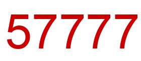 Number 57777 red image