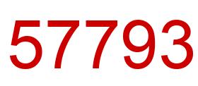 Número 57793 imagen rojo