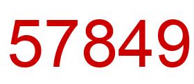 Number 57849 red image