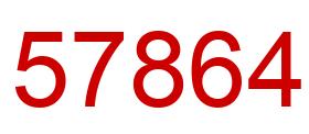 Number 57864 red image