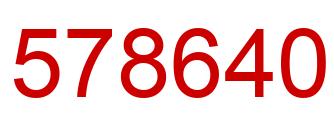 Number 578640 red image