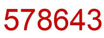 Number 578643 red image