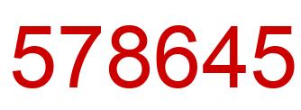 Number 578645 red image