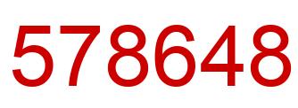 Number 578648 red image