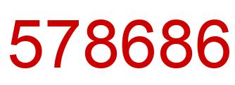 Número 578686 imagen rojo