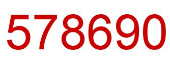 Número 578690 imagen rojo